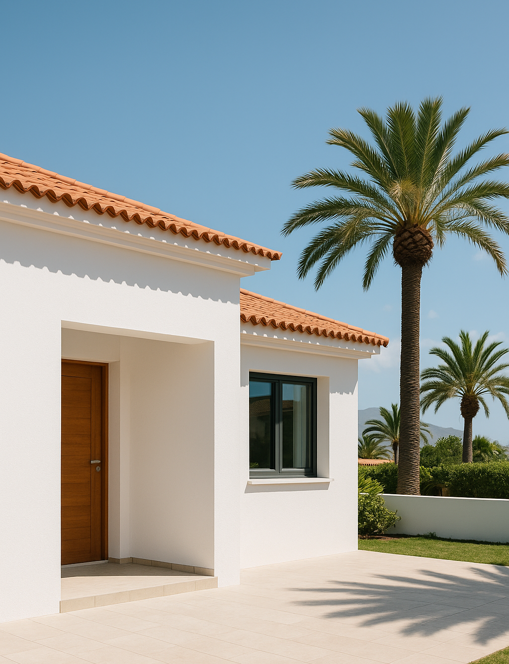 Fachada de vivienda unifamiliar en zona residencial de Canarias, ejemplo orientativo para legalización urbanística